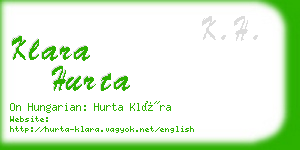 klara hurta business card